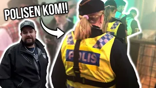 POLISEN STORMAR FESTEN!!!