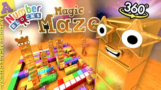 Numberblocks turn into GOLD in crazy 360° VR Maze!