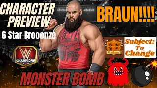 MONSTER BOMB! 💣💪🤯 Braun 6s Character Preview - WWE Champions Gameplay