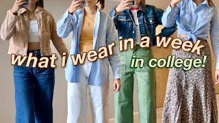 WHAT I WEAR IN A WEEK IN COLLEGE 2022 (realistic & comfy)