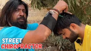 ASMR: STREET CHIROPRACTOR 🧑‍⚕️ || ASMR HEAD & BACK MASSAGE BY BENGALI BABA