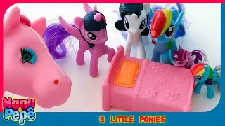 5 Little Ponies Jumping on the Bed