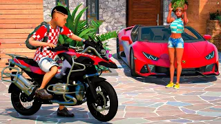 GTA V: VIDA REAL | GANHEI UMA MINI BMW R1200 DA MINHA MÃE🔥