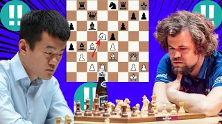 Ding Liren vs Magnus Carlsen chess game 14