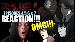 DEATH NOTE S1 Episodes 4,5,6 & 7 - REACTION!!! | FIRST TIME WATCHING!!!