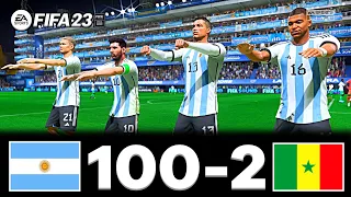 FIFA 23 - MESSI, RONALDO, MBAPPE, NEYMAR, ALL STARS | ARGENTINA 100 - 2 SENEGAL