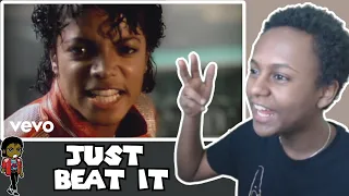 Gen Z Kid First Time Listening to Michael Jackson Beat It - REACTION