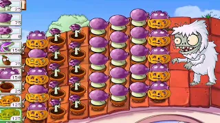 Plants vs Zombies - Survival Roof  - With 3 Type Mushrooms Vs All Zombies