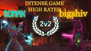 Classic Wotlk- Rogue/Mage 2v2 Arena High Rated Intense Gameplay Heart stopping WINS!