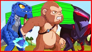 Team Baby Kong, Zilla Jr vs MUTOs - Godzilla Cartoon Compilation - Coffin Dance Meme Cover