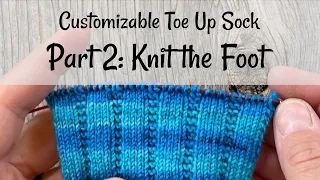 Customizable Toe Up Socks Part 2: Knit the Foot