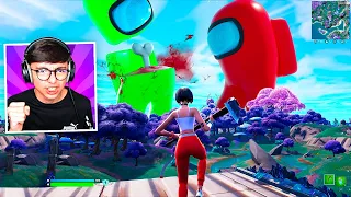 J’ai TROLL Mon PETIT FRÈRE avec L’ÉVÉNEMENT AMONG US sur Fortnite !