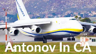 4K Antonov 124 leaving CA from March AFB | Cargo Plane Spotting