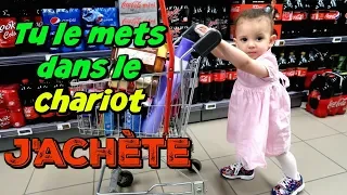 Tout ce que KAMILIA met dans le chariot nous l'achetons! que vas t-elle acheté?