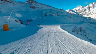 From Plateau Rosa to Breuil Cervinia downhill ski