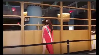 Hoa Hậu Khánh Vân diện váy đỏ xẻ tà cao tại Hoa Hậu Hoàn Vũ 2021 #MissUniverse2021 #MissVietnam