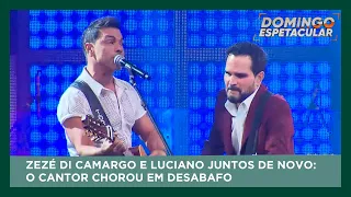 Zezé Di Camargo e Luciano se emocionam após retorno aos palcos | Domingo Espetacular