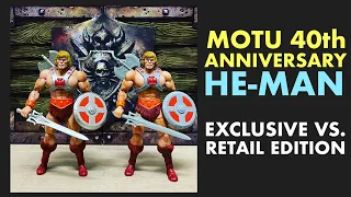 MOTU 40th ANNIVERSARY MASTERVERSE HE-MAN – Exclusive Vs. Retail Edition – Comparison Video!