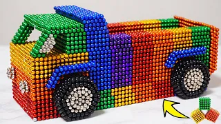 DIY How To Make DumpTruck With Magnetic BAlls ASMR - Great Magnet 4K