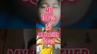 Me (100%) vs My brother (100%) #brotherhood #bigbrother #brother #edit #debate #fight