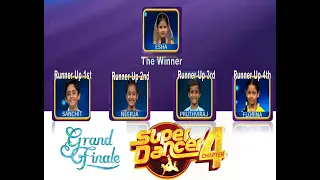 Esha Mishra is The Winner, Sachit Runner Up 1st  |  Super Finale Super Dancer Chapter 4