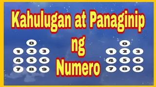 Panaginip at Kahulugan ng Numero#numberseries