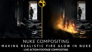 Nuke Tutorial:-  Fire Compositing Tutorial  |  Making a Realistic Fire glow in Nuke