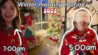 5AM winter morning routine 2022 *realistic & festive* | productive routines