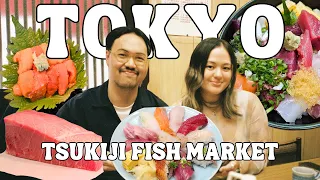 What to Eat at the Tsukiji Fish Market 🇯🇵 Hidden Gems, Wagyu Sushi, Chirashi 🇯🇵 Tokyo Vlog 2024