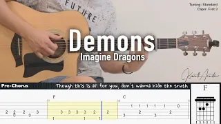 Demons - Imagine Dragons | Fingerstyle Guitar | TAB + Chords + Lyrics