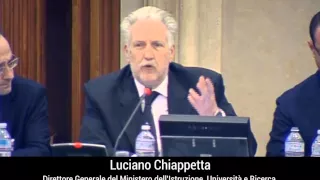 Intervento Prof. Luciano Chiappetta – Direttore Generale MIUR