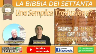 La Bibbia Dei Settanta: Una Semplice Traduzione?