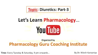 Diuretics part-3 (Potassium sparing diuretics & osmotic diuretics) (Hindi)