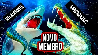 Megalodonte vs. Dinossauro Crocodilo Gigante: Quem Ganha?