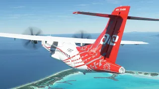 MSFS 2020 | ATR 72-600 Air Tahiti flying in paradise Bora Bora