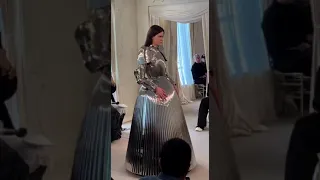 Balenciaga Couture 2024 Chrome dress -  knight armor | Paris Couture fashion week by Demna Gvasalia