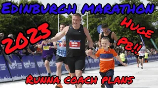 EDINBURGH MARATHON 2023 | RUNNA COACH | HUGE PB | #emf2023 #edinburghmarathonfestival #drone