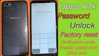 How To Unlock Oppo A1k Without Pc || How To hard Reset Oppo A1k Without Pc Box Letest Trick 2022