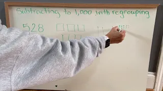 3-digit Subtraction with Regrouping Using Base 10 Blocks