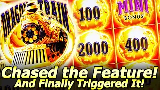 Chasing The Dragon Train Feature and Triggering It! Live Slot Play and Bonus at Green Valley Ranch!