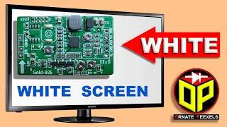 White screen problem on LED TV. No picture on the screen, no graphics.VGL & VGH supply missing