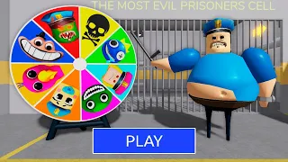 WHEEL OF FORTUNE MODE in BARRY'S PRISON RUN! Funny Moments in Roblox Run Obby