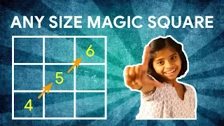 Any Size Magic Square - Simple Three Step Method #LearnWithDiva