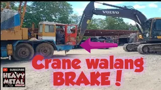 crane walang brake! Heavy equipment