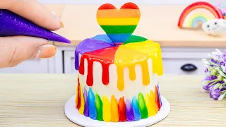 Miniature Rainbow Cake🌈1000+ Best Of Colorful Rainbow Chocolate Cake Recipe🌞Mini Cakes Making