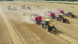 JCB Fastrac and Massey Ferguson Baling Team