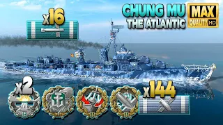 Destroyer Chung Mu: MVP on map The Atlantic - World of Warships