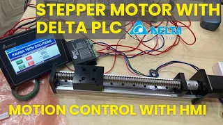 stepper motor with plc | stepper motor with delta plc and hmi |mitsubishi plc stepper motor control