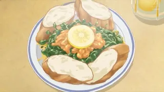 [ramen_tv]Phim hoạt hình Wakakozake|Wakako ăn món đặc sản hiroshima (nhím biển và cải xoang xào bơ)😋