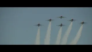 The Thunderbirds fly over Jones Beach: “the precision they fly, it’s unbelievable.”